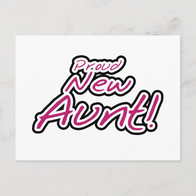 Carte Postale Fier T-shirts et cadeaux de la nouvelle tante (Devant)