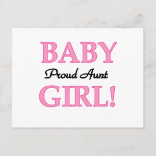 Carte Postale Fier Tante Bébé Fille T-shirts et cadeaux