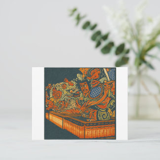 Carte Postale Fierce Kabuki Warriors – Japanese Woodblock Spirit