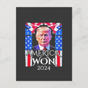 Carte Postale Fière Américaine Maga Trump a gagné le jour de l'i