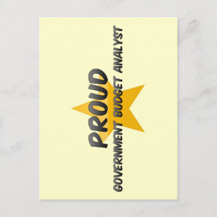 Carte Postale Fière analyste budgétaire du gouvernement