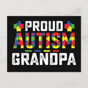 Carte Postale Fière Autisme Grandpa Sensibilisation Famille Auti