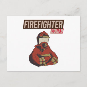 Carte Postale Fière brigade de pompiers