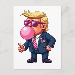 Carte Postale Fière Maga Trump Pixel Jour d'investiture du prési