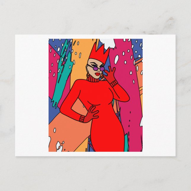 Carte Postale Fiers Drag Queen inspiré (Devant)