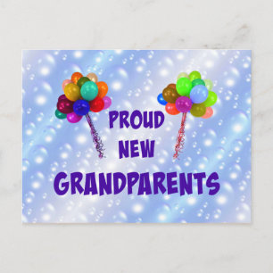 Carte Postale Fiers nouveaux grands-parents