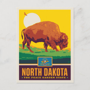 Carte Postale Fierté de l'État   Dakota du Nord