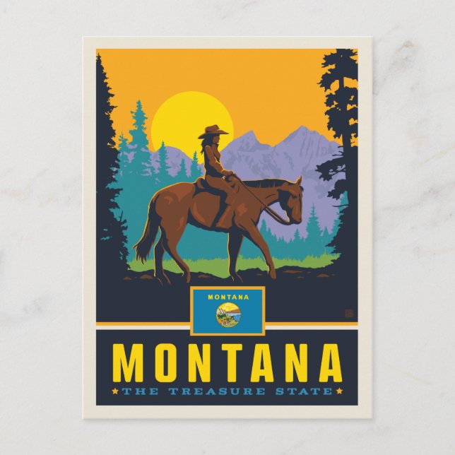 Carte Postale Fierté de l'État | Montana (Devant)