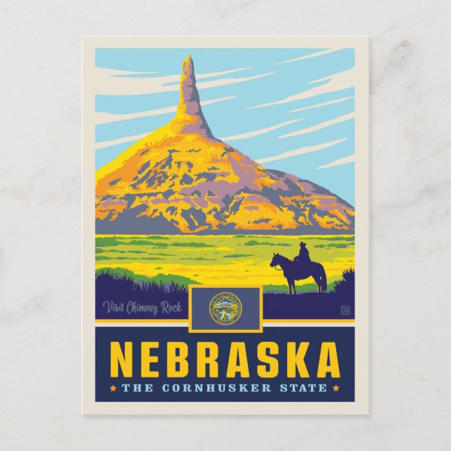 Carte Postale Fierté de l'État | Nebraska (Devant)