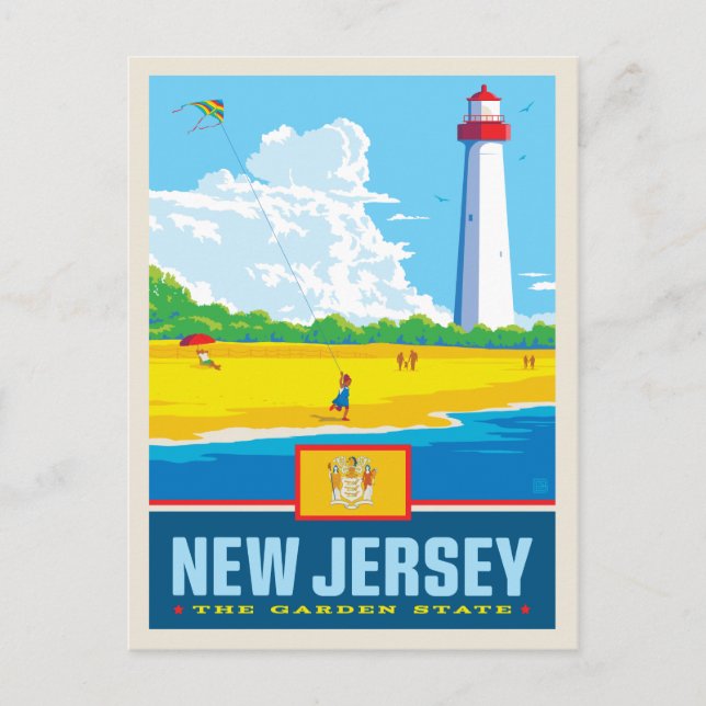 Carte Postale Fierté de l'État | New Jersey (Devant)