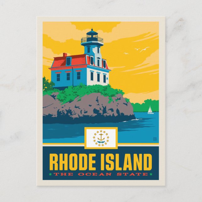 Carte Postale Fierté de l'État | Rhode Island (Devant)