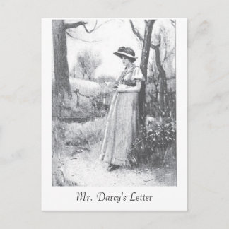 Carte Postale Fierté et préjudice : Letter de M. Darcy's
