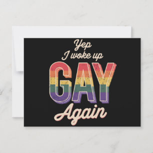 Carte Postale Fierté gay arc-en-ciel gay CSD Party LGBT réveillé