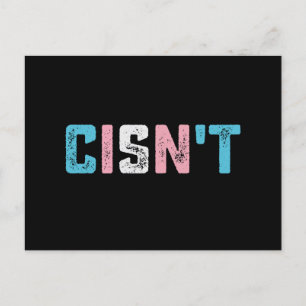 Carte Postale Fierté transgenre Cis n'est pas drapeau trans LGBT