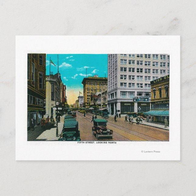 Carte Postale Fifth Street Look North, San Diego (Devant)
