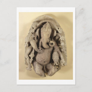 Carte Postale Figure de la dynastie Ganapati, Chandella (grès)
