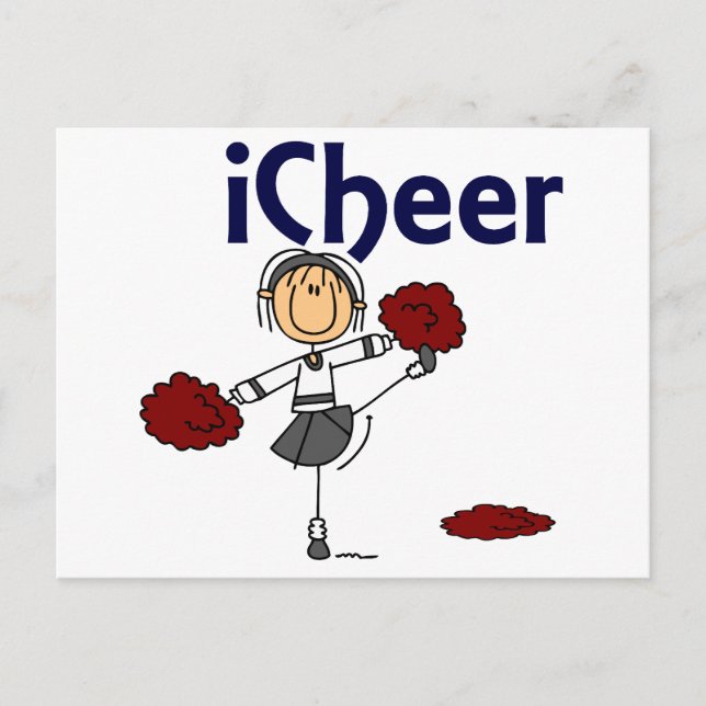 Carte Postale Figure de la sticle pom-pom girl I (Devant)