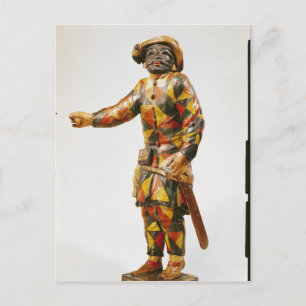 Carte Postale Figure de l'arlequin du théâtre Seraphin