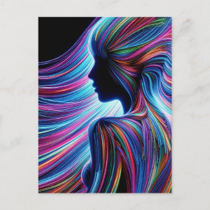 Carte Postale Figure féminine Abstraite
