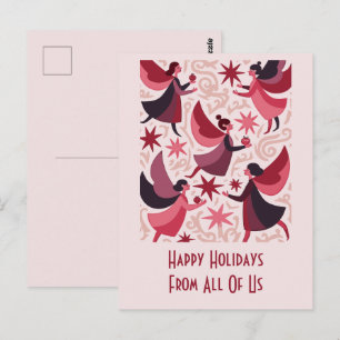 Carte Postale Figures Angéliques Kitschmas Moderne du Milieu du 
