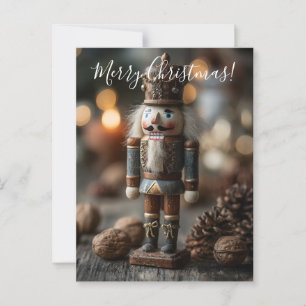 Carte Postale Figurine de Noël classique de Noisette en Bois