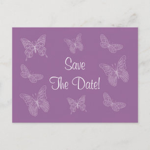 Carte postale "Filigree Butterfly Save the Date" (
