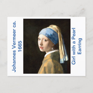 Carte Postale Fille à oreille perle (vers 1665)
