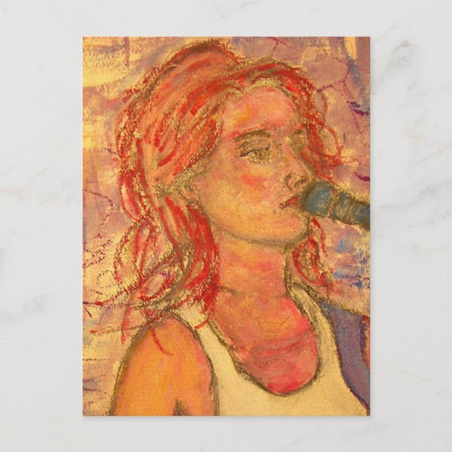 Carte Postale Fille acoustique (Devant)