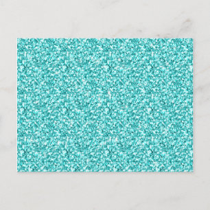 Carte Postale Fille, Amusant Aqua Parties scintillant Bleue Impr