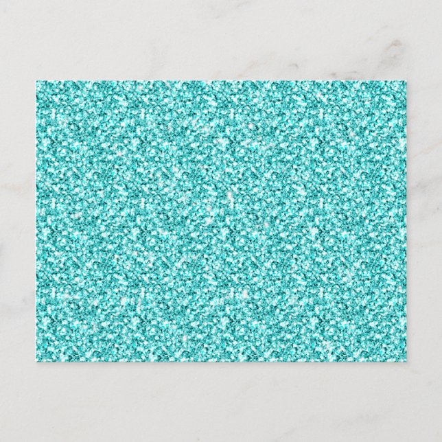 Carte Postale Fille, Amusant Aqua Parties scintillant Bleue Impr (Devant)