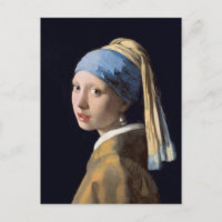 Fille au collier de perles par Johannes Vermeer Po