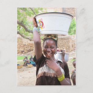 Carte Postale Fille au marché dans le pays Dogon, Mali