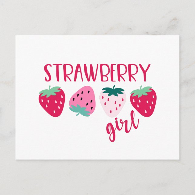 Carte Postale Fille aux fraises (Devant)