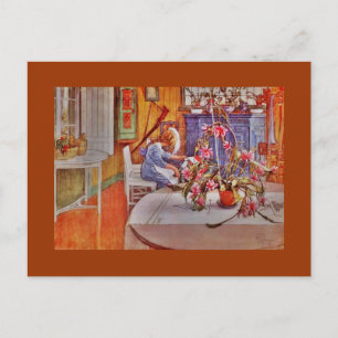 Carte Postale Fille avec Loom et Fleurs