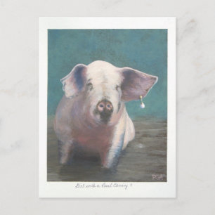 Carte Postale Fille avec une oreille perle II