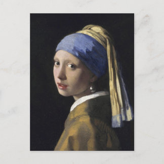 Carte Postale Fille avec une perle à oreille par Johannes Vermee