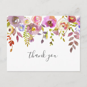 Carte Postale Fille baby shower poème merci