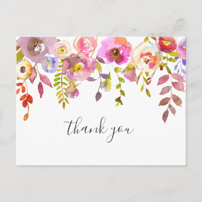 Carte Postale Fille baby shower poème merci (Devant)
