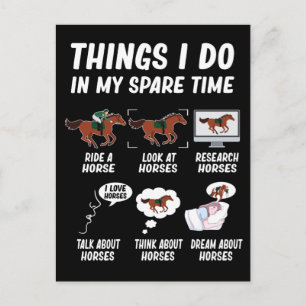 Carte Postale Fille Cheval Drôle Femmes équitation