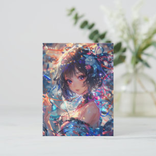 Carte Postale Fille d'anime fantastique