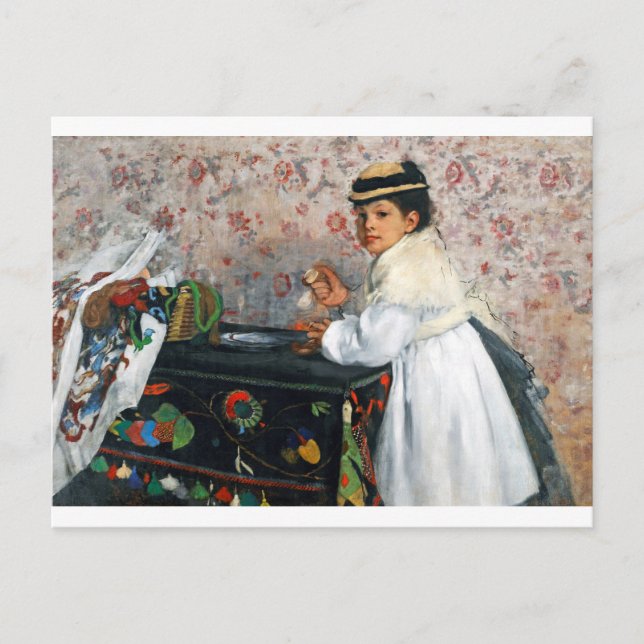 Carte Postale Fille dans un Casquette, Edgar Degas (Devant)