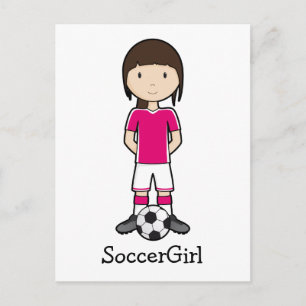 Carte Postale Fille de football