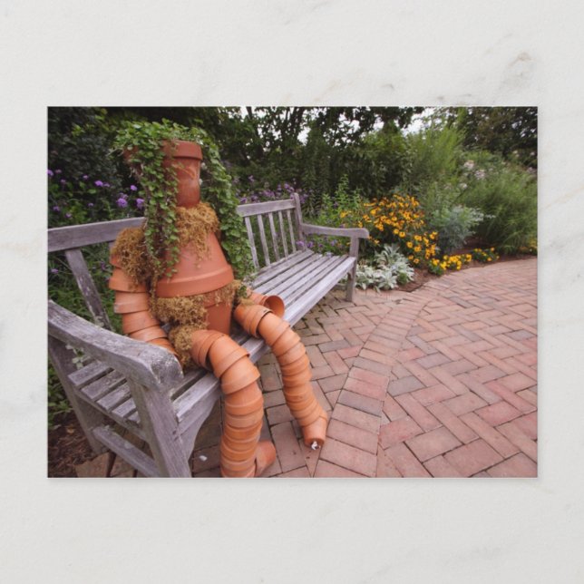 Carte Postale Fille de pot de fleur (Devant)