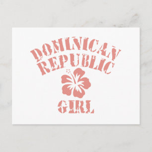 Carte Postale Fille de rose de la République Dominicaine