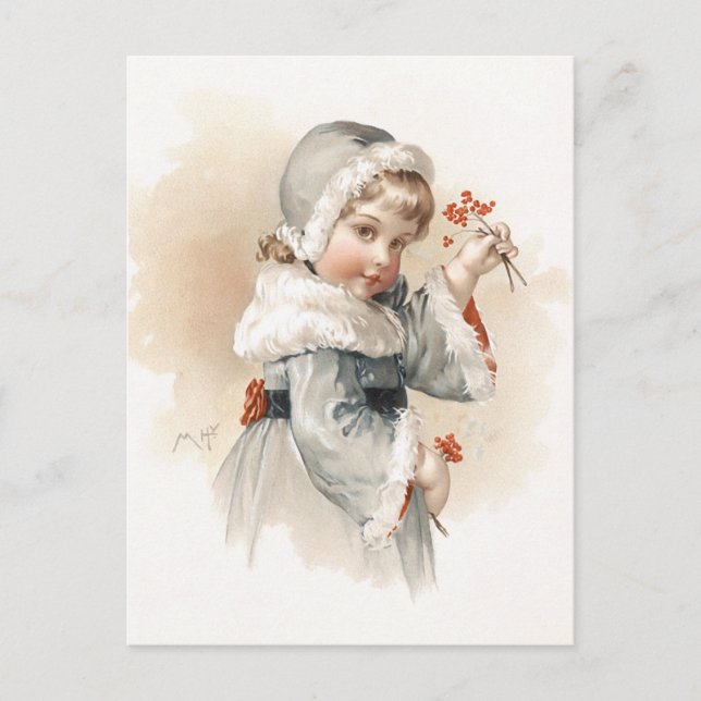 Carte Postale Fille d'hiver de Maud Humphrey (Devant)