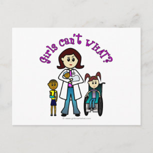 Carte Postale Fille Docteur Lumière