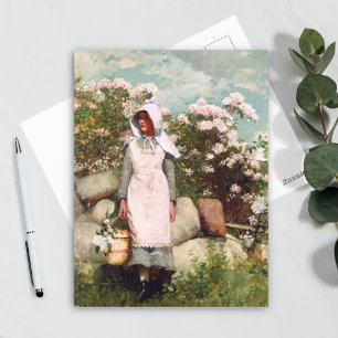 Carte Postale Fille et laurier par Winslow Homer