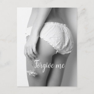 Carte Postale Fille Fleur Imprimée