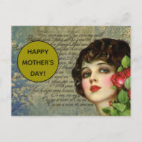 Fille glamour victorienne avec Rose rouge