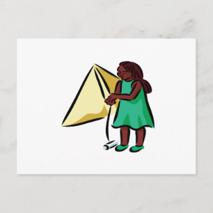 Carte Postale Fille Kiting